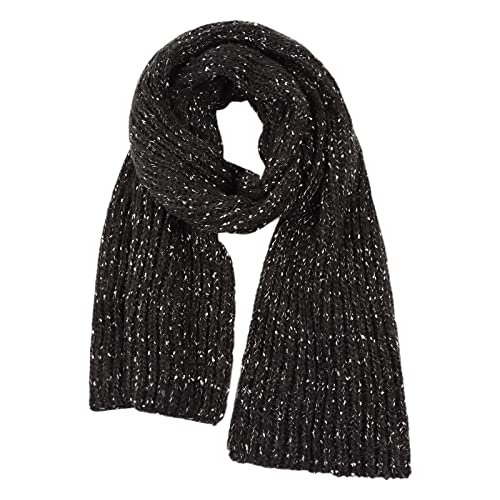 Pesaat Klassischer Damen Herren Schal Warmer Winterschal Extra Weicher Länger Schals Herbst Winter Strickschal (Mix Schwarz) von Pesaat