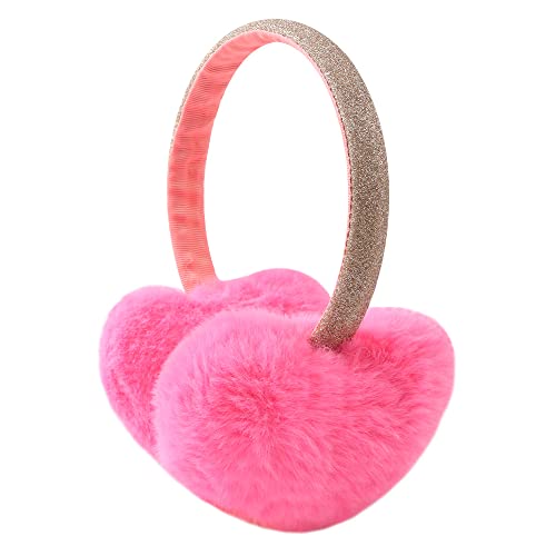 Pesaat Ohrenschützer Winter Kinder Warmer Ohrenwärmer Mädchen mit Kuschelweiches Fleece für 3-8Jahren Teenunisex (Rosa Rot) von Pesaat