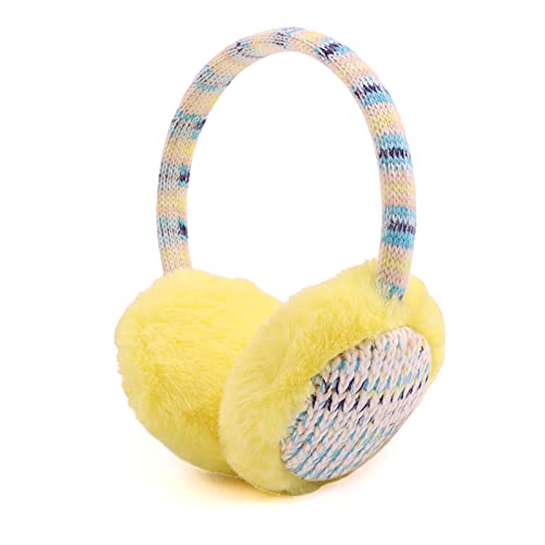 Pesaat Ohrenwärmer kinder mädchen Flauschige Ohrenschützer Jungen Warmer Earmuffs Winter (Gelb) von Pesaat