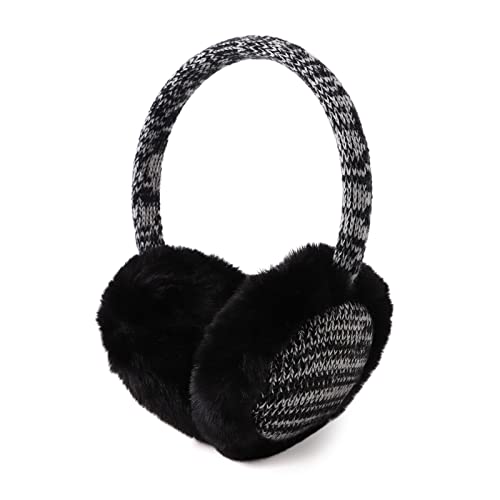 Pesaat Ohrenwärmer kinder mädchen Flauschige Ohrenschützer Jungen Warmer Earmuffs Winter (Schwarz) von Pesaat