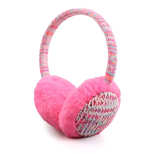 Pesaat Ohrenwärmer kinder mädchen Flauschige Ohrenschützer Jungen Warmer Earmuffs Winter (Rosa rot) von Pesaat