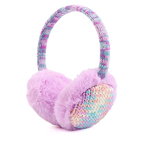 Pesaat Ohrenwärmer kinder mädchen Flauschige Ohrenschützer Jungen Warmer Earmuffs Winter (Violett) von Pesaat