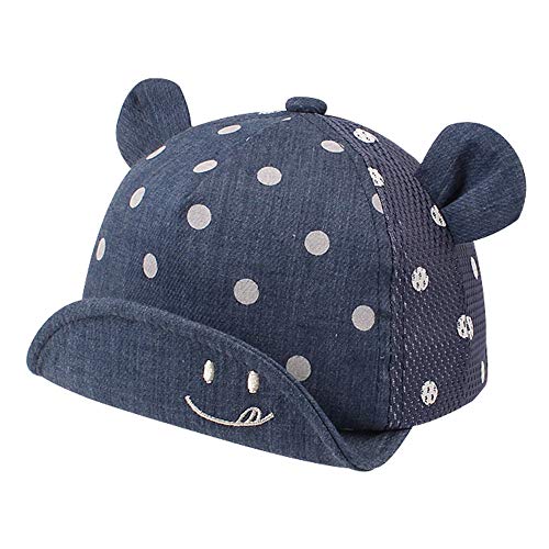 Pesaat Schirmmütze Baby Cap Jungen 6-24 Monate Sommer Mütze UV Schutz Baby Mädchen Baseball Cap Mit Größenregulierung Baby Baseballkapp (Marine-Mesh, 6-24Monate) von Pesaat