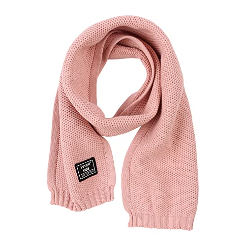 Pesaat Winter Schal Baby Kinder Strickschal 100% Baumwolle Warmes Halstuch Mädchen Jungen Weicher Schön Schals(Rosa) von Pesaat