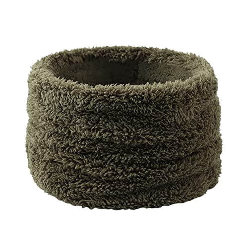 Pesaat Winter Schal Kinder Erwachsene Rundschal Mädchen Jungen Loop Schal aus Dicke Fleece Warmer Schlauchschal Flauschig Schal Damen Herren (Army Green) von Pesaat