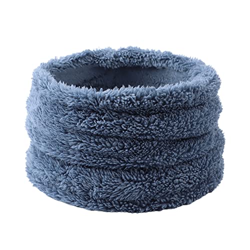 Pesaat Winter Schal Kinder Erwachsene Rundschal Mädchen Jungen Loop Schal aus Dicke Fleece Warmer Schlauchschal Flauschig Schal Damen Herren (Blau) von Pesaat