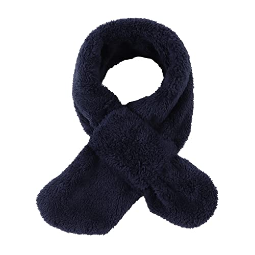 Warmer Fleece Schal für Baby Kinder Winter Rundschal aus Plüsch Dick loop schal Mädchen Jungen schlauchschal für 1-10Jahren(Navy) von Pesaat