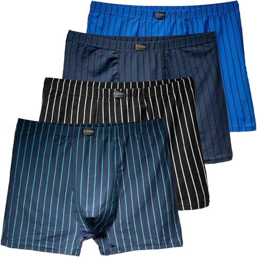 4er oder 8er Pack Herren Boxershorts Größen M bis 10XL Enganligend Unterwäsche Unterhose Übergröße Baumwolle 3XL-4er Pack Mix 5 von Pesail