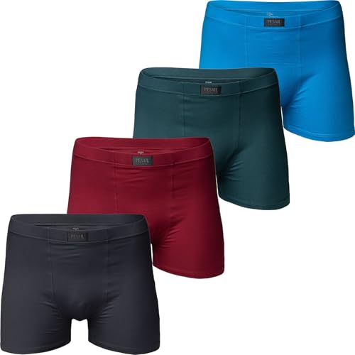 4er oder 8er Pack Herren Boxershorts Größen M bis 10XL Enganligend Unterwäsche Unterhose Übergröße Baumwolle XL-4er Pack Mix 4 von Pesail