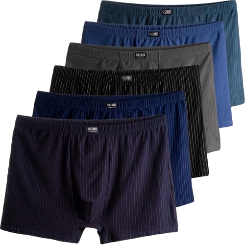 4er oder 8er Pack Herren Boxershorts Größen M bis 10XL Enganligend Unterwäsche Unterhose Übergröße Baumwolle XXL-8er Pack Mix 2 von Pesail