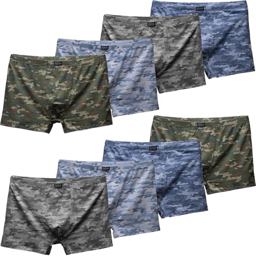 4er oder 8er Pack Herren Boxershorts Größen M bis 10XL Enganligend Unterwäsche Unterhose Übergröße Baumwolle XXL-8er Pack Mix 3 von Pesail