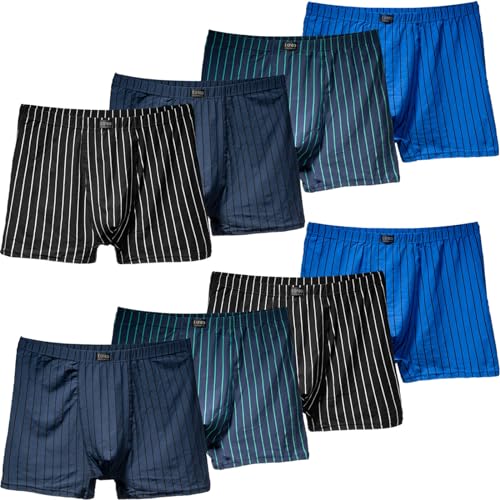 4er oder 8er Pack Herren Boxershorts Größen M bis 10XL Enganligend Unterwäsche Unterhose Übergröße Baumwolle XXL-8er Pack Mix 5 von Pesail