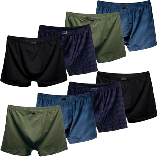4er oder 8er Pack Herren Boxershorts von 3XL bis 10XL Enganligend Unterwäsche Unterhose Übergröße Baumwolle 10XL-8er Pack Mix 1 von Pesail