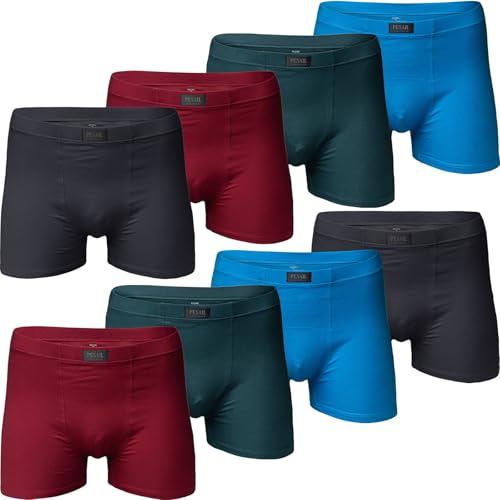 4er oder 8er Pack Herren Boxershorts Größen M bis 10XL Enganligend Unterwäsche Unterhose Übergröße Baumwolle 6XL-8er Pack Mix 4 von Pesail