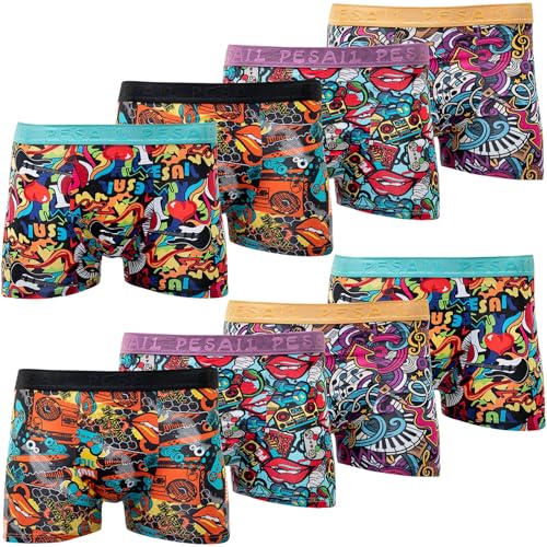 5er-10er Pack Jungen Boxershorts aus Modal/Baumwolle Größen 110-176 Unterwäsche Retroshorts Unterhose 158-164-5er Pack2 von Pesail