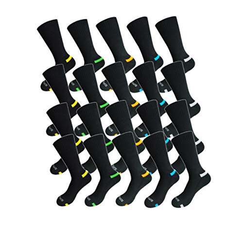 Arbeitssocken Sportsocken Freizeitsocken Socken Work Herren Damen Neon 4-24 Paar (39-42, 20 Paar) von Pesail