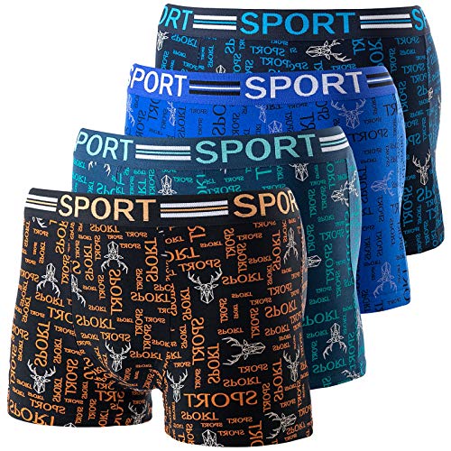 Herren Boxershorts Unterwäsche Unterhose Retroshorts Baumwolle M L XL XXL L 10er Pack von Pesail