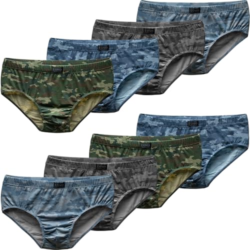 Pesail 10er Pack Herren Slips aus Baumwolle Größen von M bis 10XL Unterwäsche Unterhose Übergröße 4XL-10er Pack Farbmix 5 von Pesail