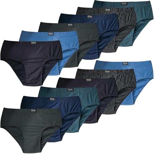 Pesail 10er Pack Herren Slips aus Baumwolle Größen von M bis 10XL Unterwäsche Unterhose Übergröße XL-10er Pack Farbmix 1 von Pesail