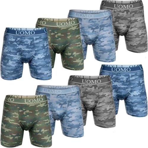 Pesail 4 oder 8 Herren Boxershorts mit verlängertem Bein ohne Aufrollen M-6XL Übergröße Unterwäsche Unterhose Retroshorts Bunt Langes Bein 5XL-8er Pack Farbmix 4 Pesail 4 oder 8 Herren Boxershorts mit verlängertem Bein ohne Aufrollen M-6XL Übergröße Unterwäsche Unterhose Retroshorts Bunt Langes Bein 5XL-8er Pack Farbmix 4 von Pesail