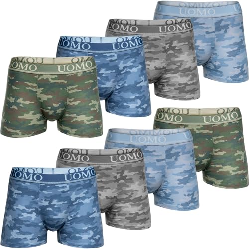 Pesail 8er Pack Herren Boxershorts aus Baumwolle verschiede Modelle Gr. M bis 6XL Unterwäsche Unterhose Übergröße Retroshorts XL-8x Mix 4 Pesail 8er Pack Herren Boxershorts aus Baumwolle verschiede Modelle Gr. M bis 6XL Unterwäsche Unterhose Übergröße Retroshorts XL-8x Mix 4 von Pesail