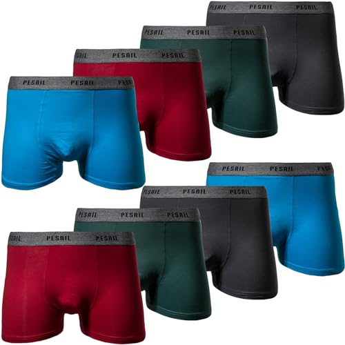 Pesail 8er Pack Jungen Boxershorts Gr. 158, 164, 170 Kinder Unterwäsche Retroshorts Unterhose 158-8er Pack Farbmix 6 von Pesail