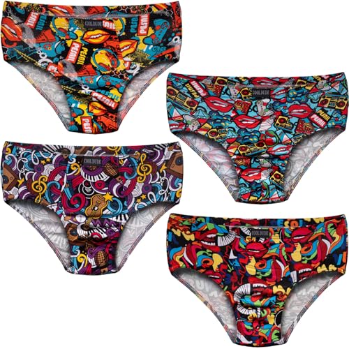 Pesail 8er Pack Jungen Slips verschiede Modelle Gr. 110 bis 176 aus Baumwolle und Modal - Mischung Unterhosen Unterwäsche für Kinder 134-140-8x Mix 2 von Pesail