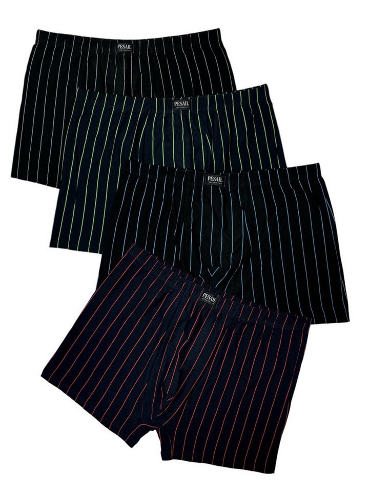 Pesail Boxershorts 4er Pack Herren Boxershorts Übergröße, 4XL-7XL, Baumwolle (Packung, 4er Pack) feiner Streifen von Pesail