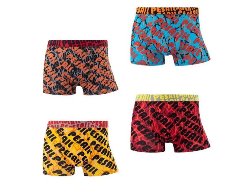 Pesail Boxershorts Kinder Boxershort Jungen bunte UnterhoseN (Packung, 4er Pack) Logoschriftzug von Pesail