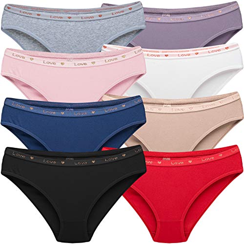 Pesail Damen Slips aus Baumwolle 12er Pack Frauen Unterhosen 32-34 von Pesail