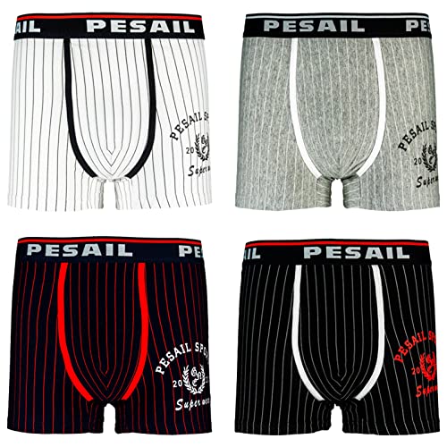 Herren Boxershorts Baumwolle Unterwäsche Unterhosen Männer Men (Lager 15, Größe XXL, 10er Pack) von Pesail