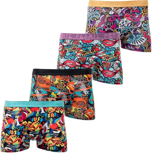 Pesail 8er Pack Jungen Boxershorts Gr. 158, 164, 170 Kinder Unterwäsche Retroshorts Unterhose 158-8er Pack Farbmix 2 von Pesail