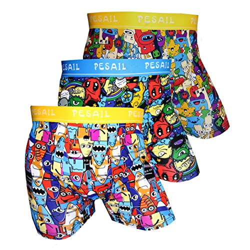 Pesail Special Edition Boxershorts we Are not Alone,3er Pack, Größe XX-Large (2XL), Farbe je 1x Yellow, Blue, Gold von Pesail
