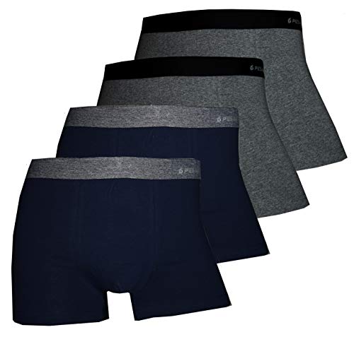 Pesail Super Top Boxershorts 4er Pack, Größe XX-Large (2XL), Farbe je 2X dungelgrau, blau von Pesail
