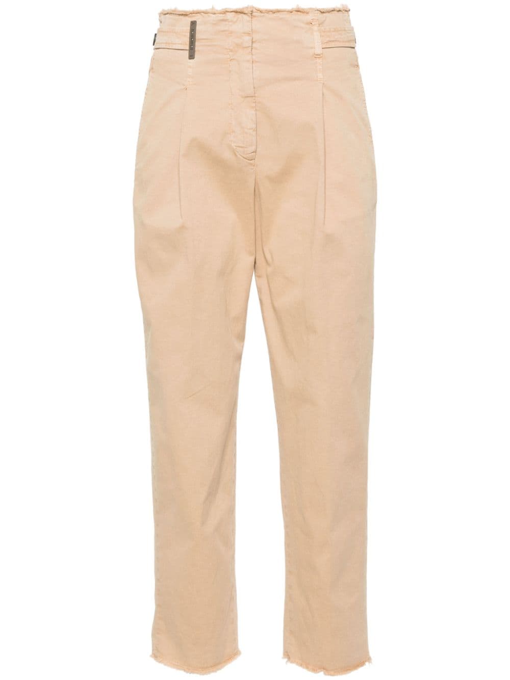 Peserico Cropped-Hose mit ausgefransten Kanten - Nude von Peserico