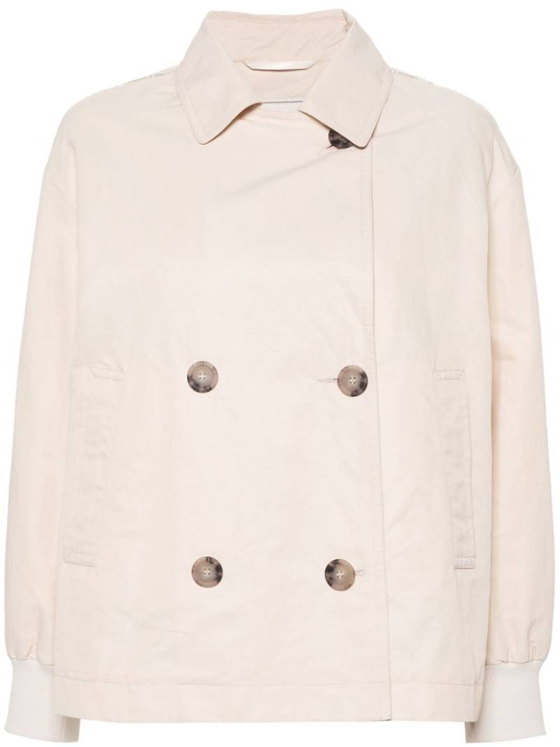 Peserico Doppelreihiger Trenchcoat - Nude von Peserico