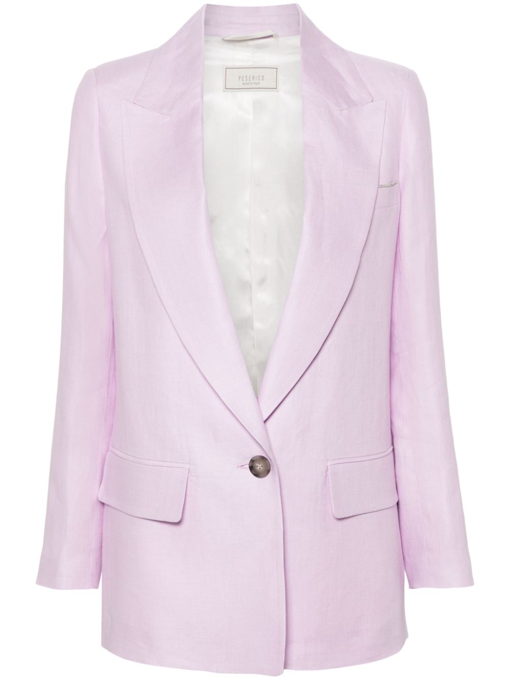 Peserico Leinenblazer mit Perlendetail - Violett von Peserico