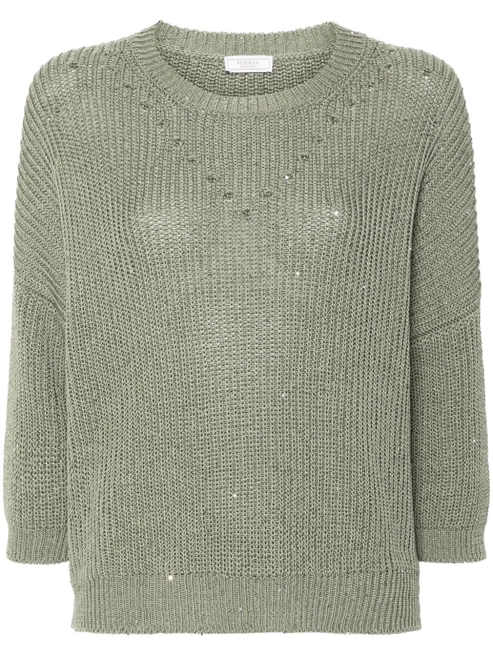 Peserico Pullover mit Pailletten - Grün von Peserico