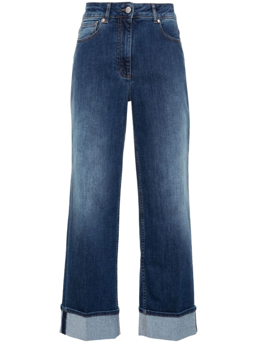 Peserico Straight-Leg-Jeans mit hohem Bund - Blau von Peserico