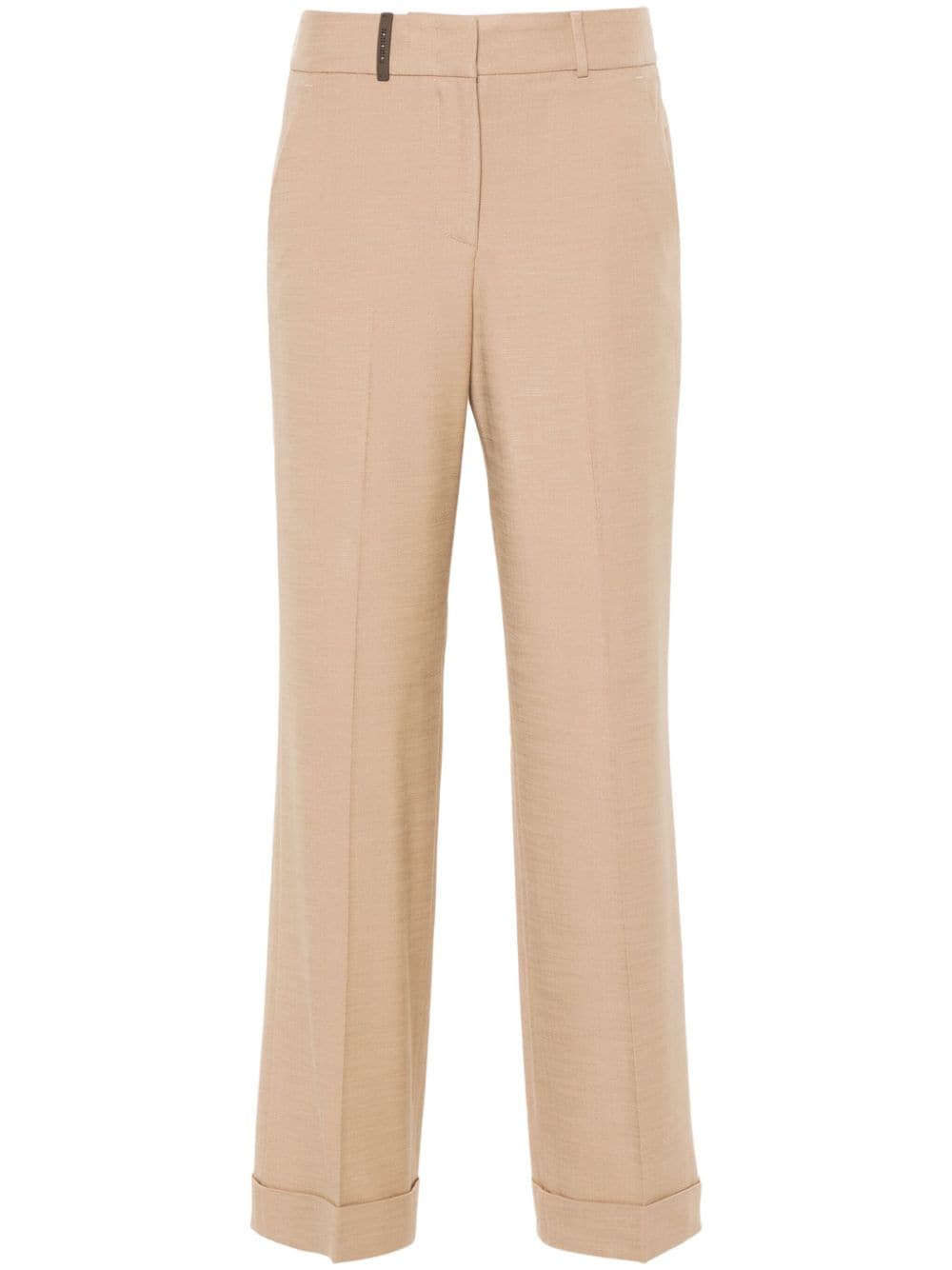 Peserico Tapered-Hose mit Bügelfalten - Nude von Peserico