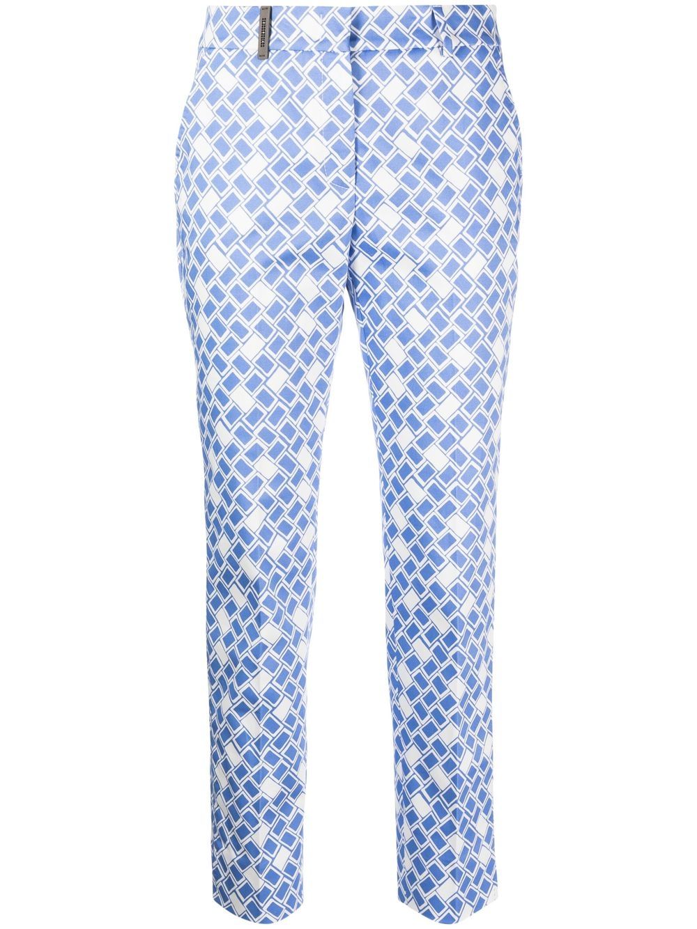 Peserico Hose mit geometrischem Print - Blau von Peserico