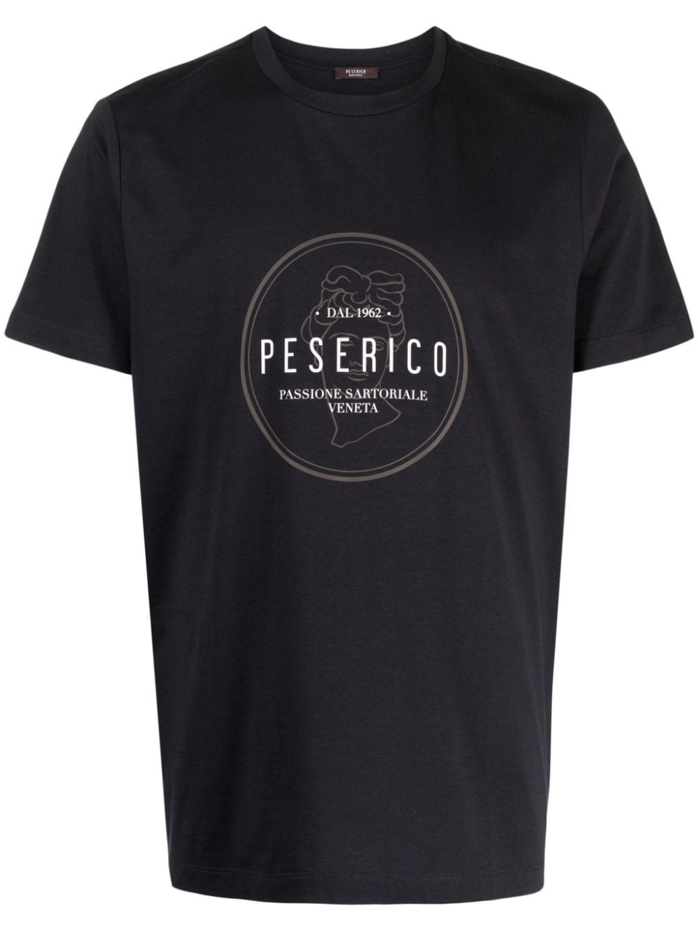 Peserico T-Shirt mit Logo-Print - Blau von Peserico