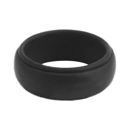 Pesfehhy 8 mm Beliebte Schwarz Männer Silikon Kühle Ringe Frauen Gummi Ehering Umwelt Sport Ring # 7 von Pesfehhy