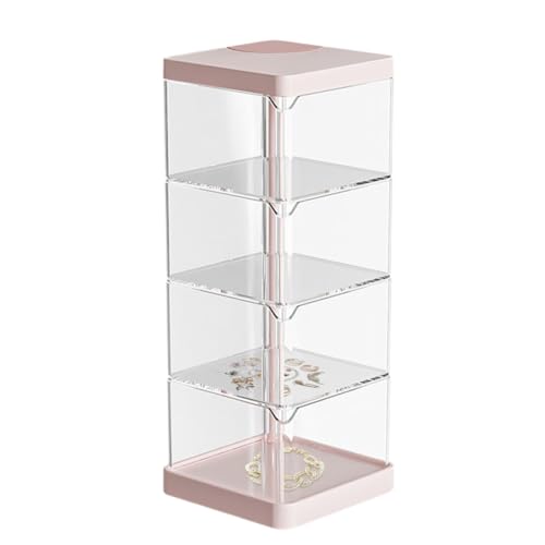 Pesfehhy Aufbewahrungsbox für Büro, stapelbar, Schubladenboxen, Schreibtischschicht mit mehreren Fächern, Schubladen aus Kunststoff, perfekte Rosa von Pesfehhy