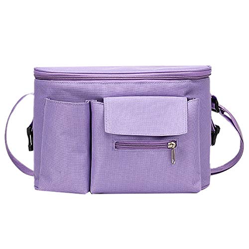Pesfehhy Kinderwagen-Tasche Multifunktionale Mumien-Tasche Baby-Kutschentasche Wasserdichtes Mutter- und Baby-Out-Paket Lila von Pesfehhy