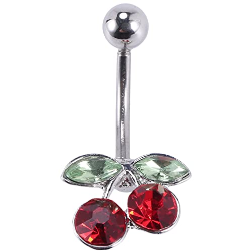 Pesfehhy Stahl Kirsche Bauchnabel Stab Knopf Ring Koerper Piercing von Pesfehhy