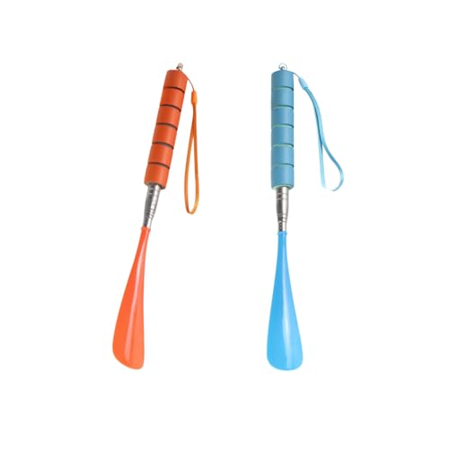 Pesoncarl Langes Schuhhorn für ältere, lang gehandelte Schuhhorn, 2pcs 11.4-27.6 Teleskop langes Schuhhorn mit Nicht-Slip-Griff, hängende Schuhhörner mit Seil für Frauen Männer ältere Kinder Senioren von Pesoncarl