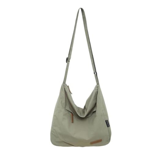 Kleine Umhängetasche, Halbmondtasche, Nylon, Kuriertasche, lässige Schultertasche für Damen, trendig, Gürteltasche (schwarz), grün, Einheitsgröße von Pessrrtewg