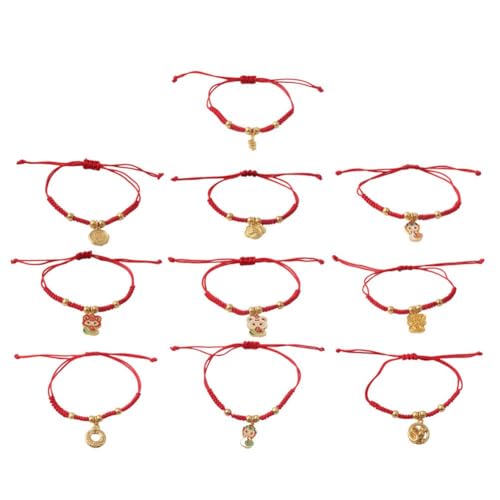 Pessrrtewg 2025 Neujahrsschlange Rotes Seilarmband, 2025 Chinesische Feng Shui Schutzarmband, Glücksbringer Armband, Unisex Armband von Pessrrtewg