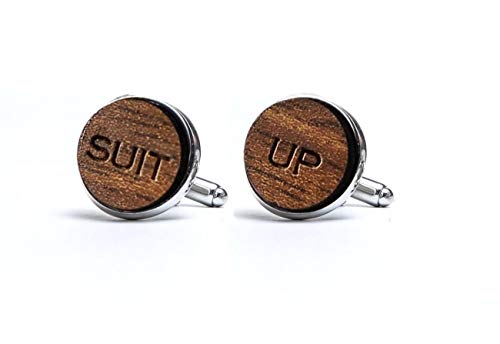 Manschettenknöpfe Herren Holz Suit Up - manschettenknöpfe hochzeit Paar Manschettenknöpfe aus Natürlichem Holz Geschenk für Männer von Pet-Jos